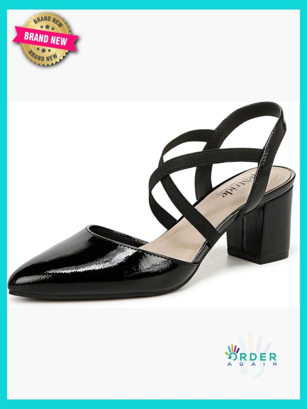 Women's Heels Pumps Pointed Toe Slingback Dress Shoes Comfort Support Faux